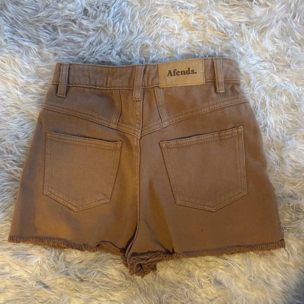 Afends Tan Jean Shorts for Women